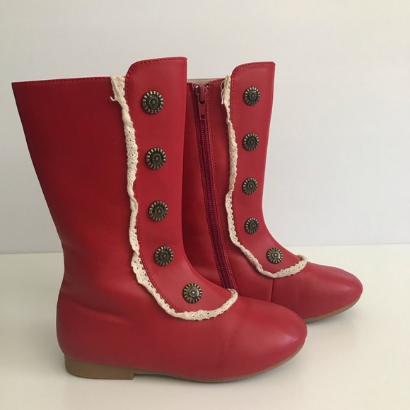 liv&mia Other - Liv & Mia Military Style Lace Ruffle Trimmed Boots